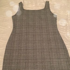 Plaid stretchy causal dress